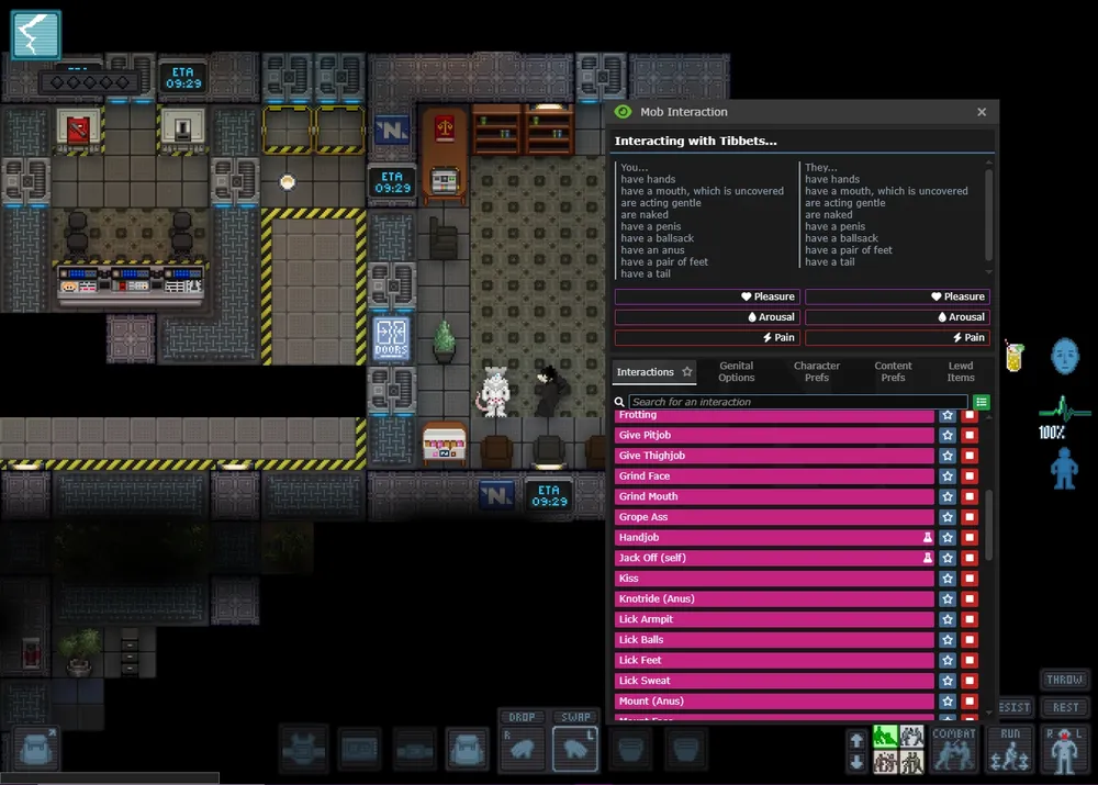 Mob interaction gameplay screenshot