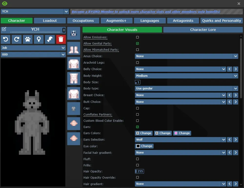 YCH Character Creator screenshot