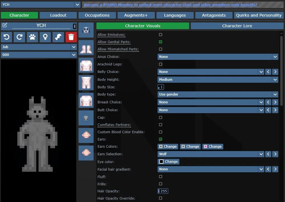 YCH Character Creator screenshot